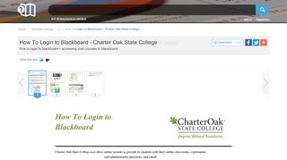 
                            8. How To Login to Blackboard - Charter Oak State College ... - Charter Oak State College Acorn Portal