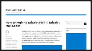 
                            5. How to login to Etisalat Mail? | Etisalat Mail Login - Email ... - Etisalat Internet Email Portal
