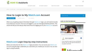 
How to Login to My Match.com Account - HowToAssistants.com
