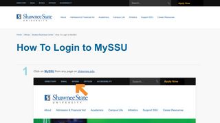 
                            6. How To Login to MySSU | Shawnee State ... - Portsmouth - Myssu Portal