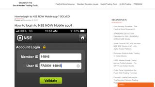 
                            5. How to login to NSE NOW Mobile app ? SOLVED - Nse Mobile App Portal