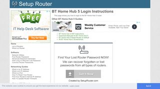 
                            2. How to Login to the BT Home Hub 5 - SetupRouter - Bt Home Hub Ip Login