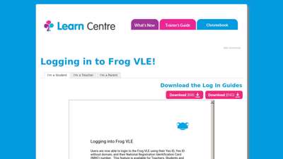 
                            4. How to Login to the Frog VLE » Learn Centre
