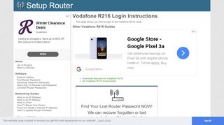 
                            1. How to Login to the Vodafone R216 - SetupRouter - Vodacom Wifi Router Portal