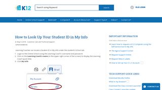 
                            5. How to Look Up Your Student ID in My Info - K12 Customer ...