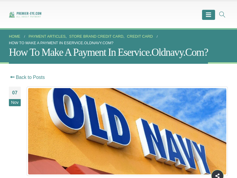 How To Make A Payment In Eservice.Oldnavy.Com? - Payment