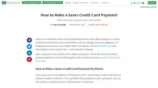 
                            6. How to Make a Sears Credit Card Payment | GOBankingRates - Searscard Payment Portal