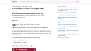
                            15. How to make internet banking for PNB - Quora - Pnb Net Banking Portal Retail