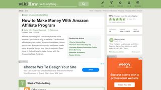 
How to Make Money With Amazon Affiliate Program - wikiHow  
