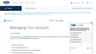 
How To Manage Account | Credit Education: Learn ... - Ford  
