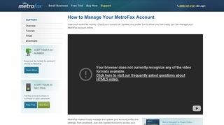 
                            3. How to Manage Your MetroFax Account - MetroFax - Metrofax Portal Page