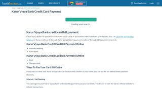 
How to Pay KVB Credit Card Bill Online & Offline  
