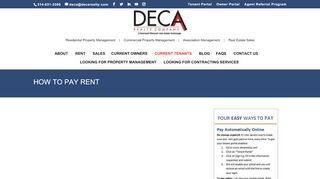 
                            3. How To Pay Rent - Deca Realty - Deca Realty Tenant Portal