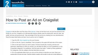 
How to Post an Ad on Craigslist | HowStuffWorks  
