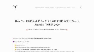 
                            6. How To: PRE-SALE for MAP OF THE SOUL North America ... - Ticketmaster Presale Sign Up