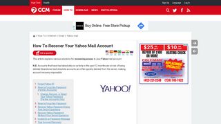 
                            9. How To Recover Your Yahoo Mail Account - CCM