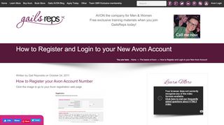 
How to Register and Login to your New Avon Account -  
