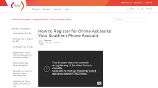 
                            3. How to Register for Online Access to Your Southern Phone ... - Southern Phone Account Portal