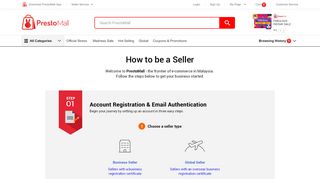 
                            2. How To Register for Seller Zone | Sell Online with PrestoMall - 11street Seller Portal