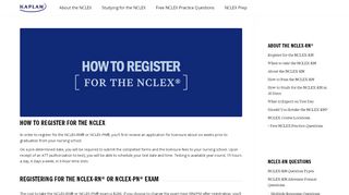 
How To Register for the NCLEX - Kaplan Test Prep
