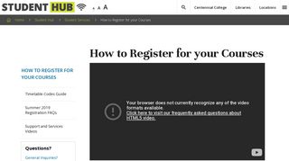 
                            5. How to Register for your Courses - Centennial College - Centennial College Sign Up