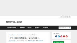 
                            8. How to register in ThisCrush | . 🥇 Discover Online - Thiscrush Com Sign Up