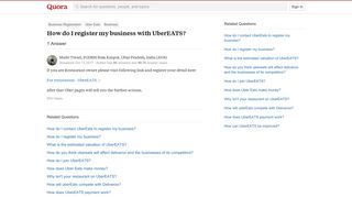 
                            8. How to register my business with UberEATS - Quora - Ubereats Business Sign Up