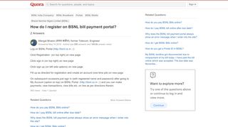 
                            7. How to register on BSNL bill payment portal - Quora - Bsnl Portal Portal Page