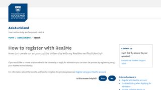 
How to register with RealMe - AskAuckland  
