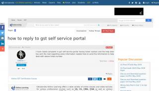 
                            7. how to reply to gst self service portal - GST Forum - CAclubindia - Self Service Portal Gst