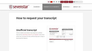 
                            9. How to Request Your Transcript | Sevenstar - Sevenstar Maestro Portal