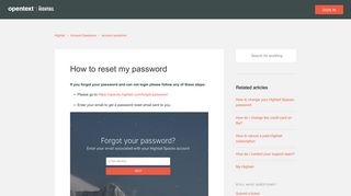 
                            4. How to reset my password – Hightail - Hightail Com Portal