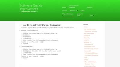 - How to Reset TeamViewer Password - Software Quality ...