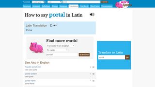 
                            1. How to say portal in Latin - WordHippo - Portal Latin