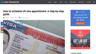 
                            7. How to schedule US visa appointment- A step-by-step guide - Visa ... - Us Travel Documents Customer Portal