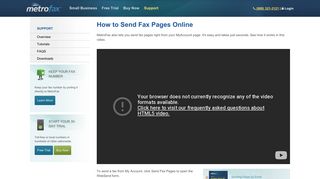 
                            4. How to Send Fax Pages Online - MetroFax - Metrofax Portal Page