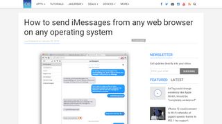 
                            6. How to send iMessages from any web browser on any ... - Imessage Web Portal