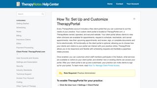 
                            3. How To: Set Up and Customize TherapyPortal - TherapyNotes Help ... - Therapy Notes Patient Portal