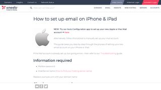 
                            6. How to set up email on iPhone & iPad - xneelo Help Centre - Telkom Webmail Login