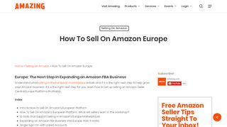 How To Set Up Selling On Amazon Seller Central Europe ... - Seller Central Europe Portal
