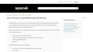 
How to Set Up Your SpacialNet Encoder with SAM Cast ...  
