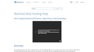 How To Setup Email On iOS Devices - Apple iPhone, iPad ... - Bluemarble Net Webmail Login