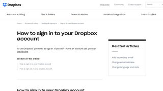 
                            2. How to sign in to your Dropbox account | Dropbox Help - Samsung Dropbox Sign In