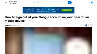 
How to sign out of Google on a desktop or mobile device ...  
