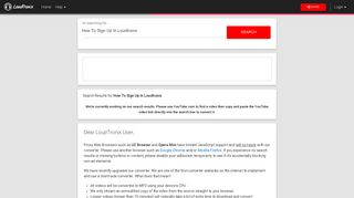 
                            2. How To Sign Up In Loudtronix YouTube MP3 Converter - Loudtronix Sign Up