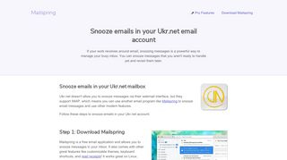 
How to snooze emails in your Ukr.net email account - Mailspring
