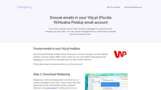 
How to snooze emails in your Wp.pl (Poczta Wirtualna Polska ...  

