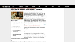 
                            8. How to Start Ordering as a Mary Kay Consultant | Chron.com - Mary Kay Intouch Portal Uk