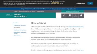 How to Submit | Nature Neuroscience - Nature Submission Portal