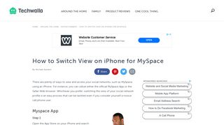 
                            4. How to Switch View on iPhone for MySpace | Techwalla.com - Myspace Portal Desktop Version